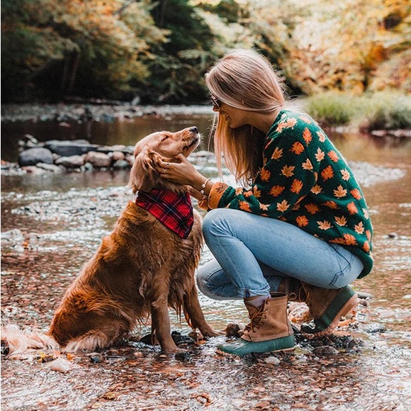 Green Leaf Sweater - Fall Pullover Big Cozy Fall Leaf Sweater - XXL - Picture 6 of 6